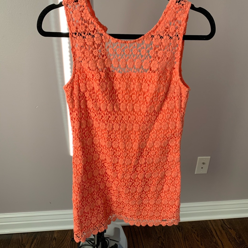 Orange lace dress